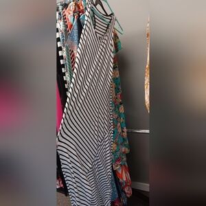 Striped Black and White Women's Dress